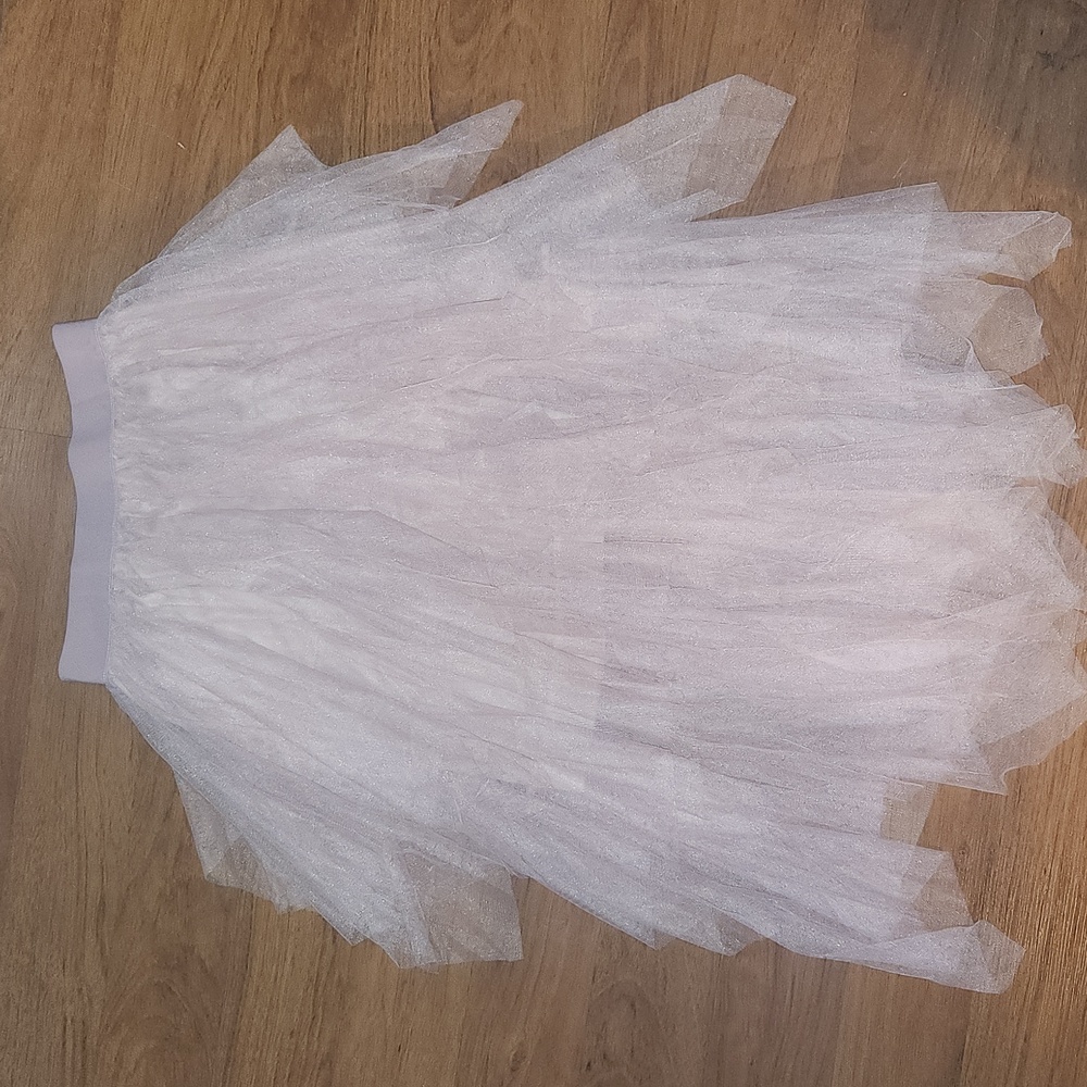 2 Elegant Pink And Green  Layered Tulle Skirts